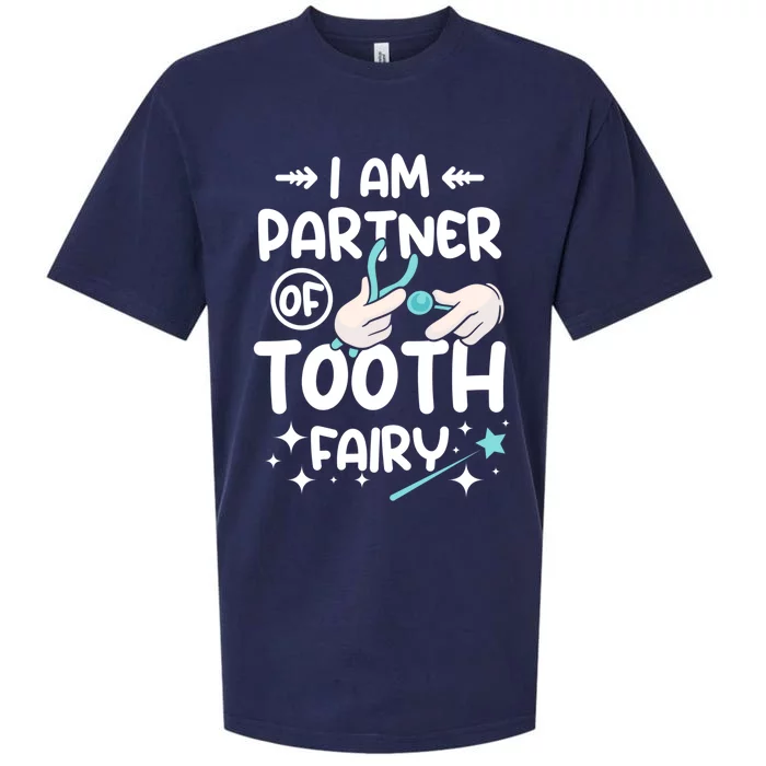 I Am Partner Of Tooth Fairy Gift Sueded Cloud Jersey T-Shirt