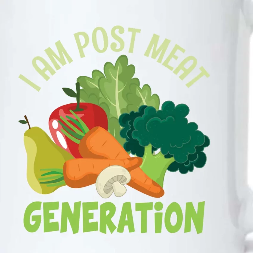 I Am Post Meat Generation Veggie Funny Veganism Gift Black Color Changing Mug