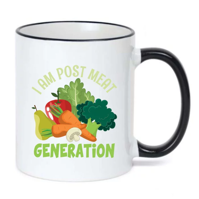 I Am Post Meat Generation Veggie Funny Veganism Gift Black Color Changing Mug