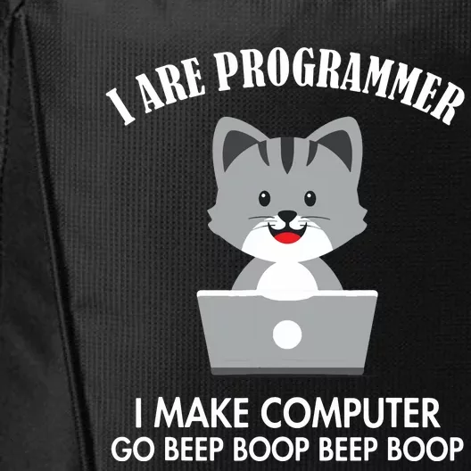 I Are Programmer Cat Engineer Full Stack Software Developer City Backpack