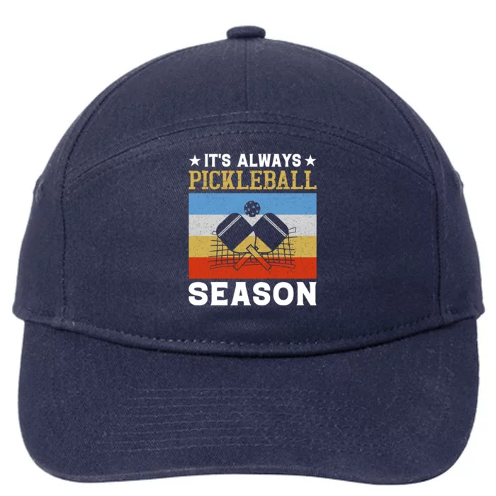 It's Always Pickleball Season Funny Pickleball 7-Panel Snapback Hat