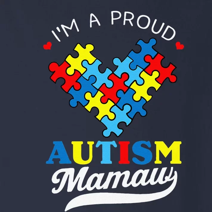 I'm A Proud Mamaw Autism Awareness Heart Autistic Grandchild Toddler Long Sleeve Shirt