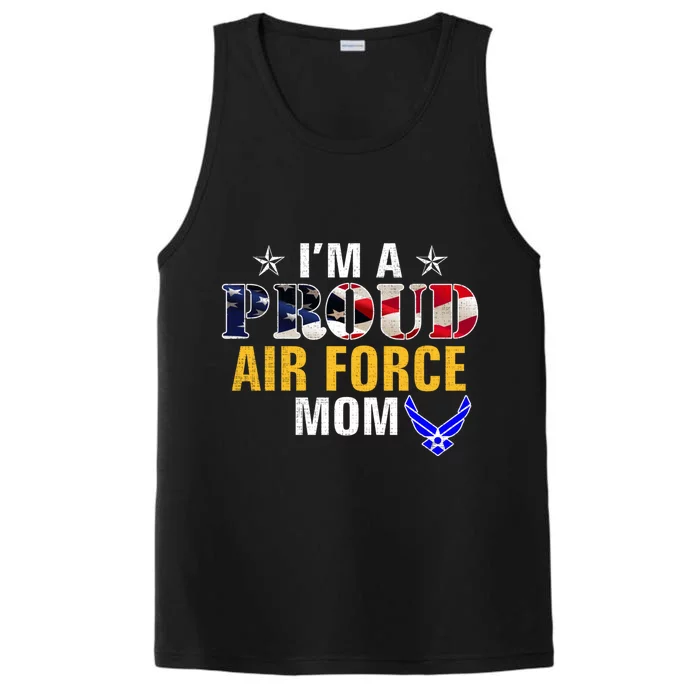 Im A Proud Air Force Mom American Flag Gift For Veteran Gift Performance Tank