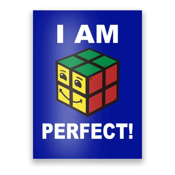 I Am Perfect Funny Retro Cube Meme Poster