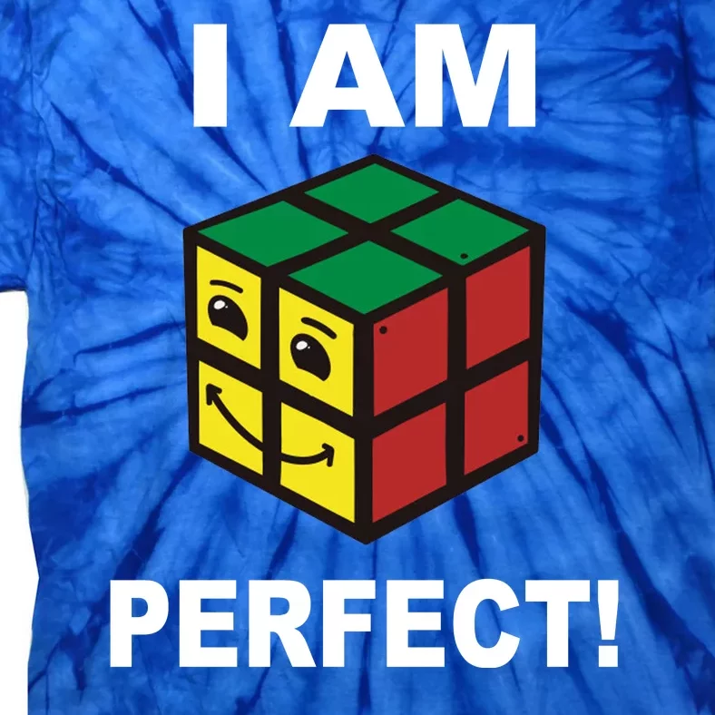 I Am Perfect Funny Retro Cube Meme Tie-Dye T-Shirt