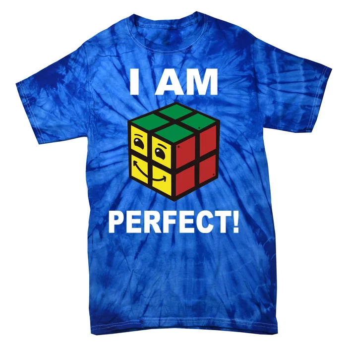 I Am Perfect Funny Retro Cube Meme Tie-Dye T-Shirt