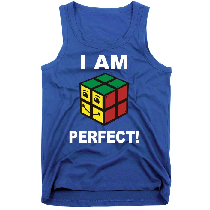 I Am Perfect Funny Retro Cube Meme Tank Top