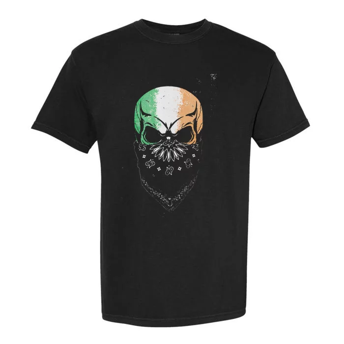 Irish American Pride Skull Saint Patrick's Day Garment-Dyed Heavyweight T-Shirt