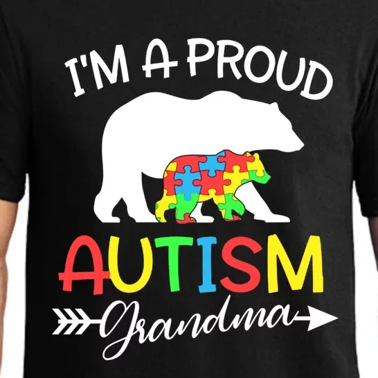 I'm A Proud Autism Grandma Bear Puzzle Autism Awareness Gift Pajama Set