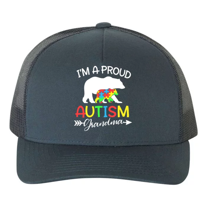 I'm A Proud Autism Grandma Bear Puzzle Autism Awareness Gift Yupoong Adult 5-Panel Trucker Hat