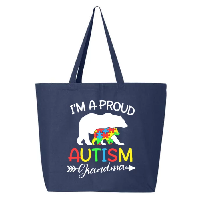 I'm A Proud Autism Grandma Bear Puzzle Autism Awareness Gift 25L Jumbo Tote