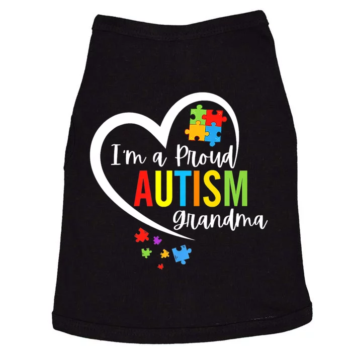 IM A Proud Grandma Love Heart Autism Awareness Puzzle Doggie Tank