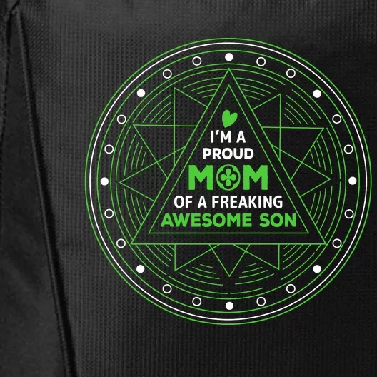 I'm A Proud Mom Of A Freaking Awesome Son City Backpack