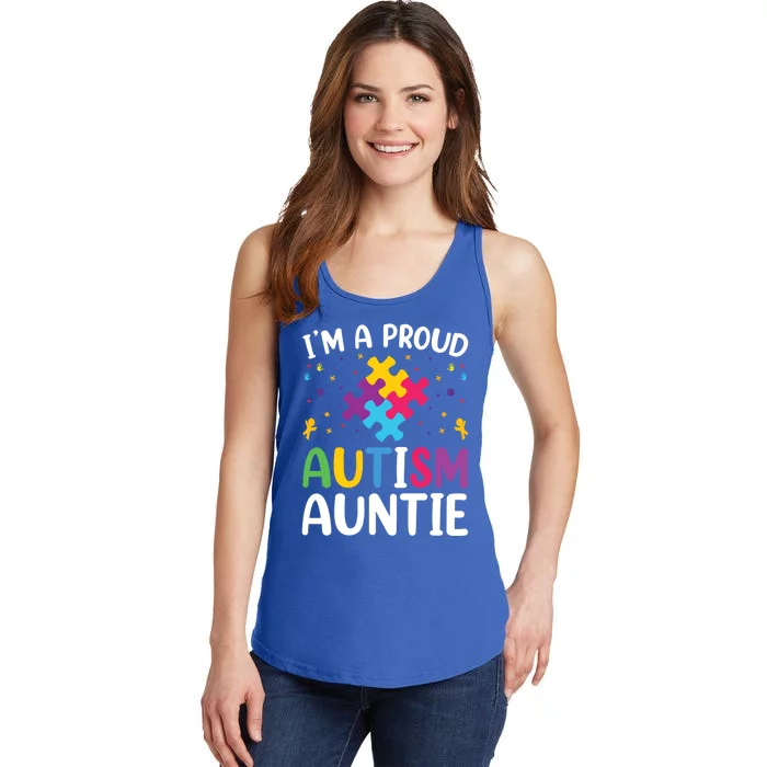 IM A Proud Autism Auntie Gift Ladies Essential Tank