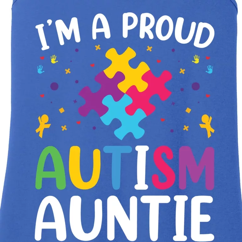 IM A Proud Autism Auntie Gift Ladies Essential Tank