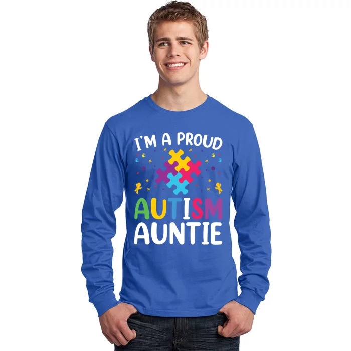 IM A Proud Autism Auntie Gift Tall Long Sleeve T-Shirt