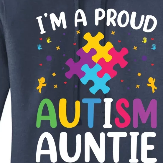 IM A Proud Autism Auntie Gift Women's Pullover Hoodie