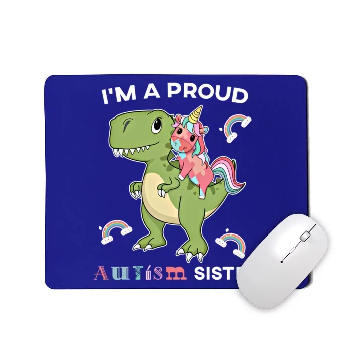 IM A Proud Sister Unicorn Autism Awareness Puzzle Gift Mousepad