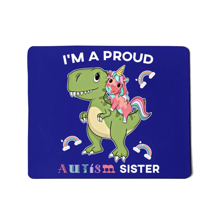 IM A Proud Sister Unicorn Autism Awareness Puzzle Gift Mousepad