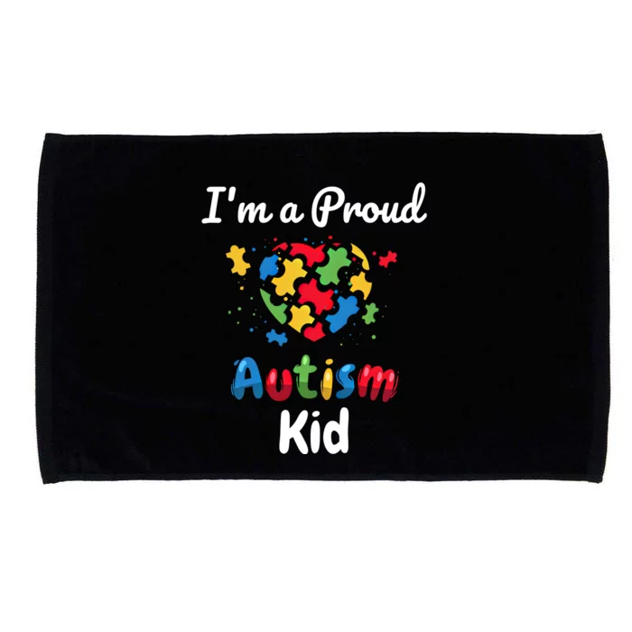 IM A Proud Autism Heart Funny Gift Microfiber Hand Towel