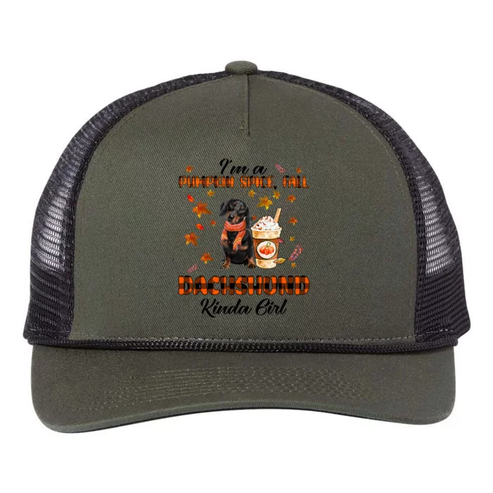 IM A Pumpkin Spice Fall And Dachshund Kinda Fall Leave Meaningful Gift Retro Rope Trucker Hat Cap