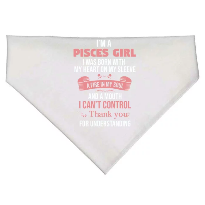 Im A Pisces Thank You For Understanding Horoscope Gift USA-Made Doggie Bandana