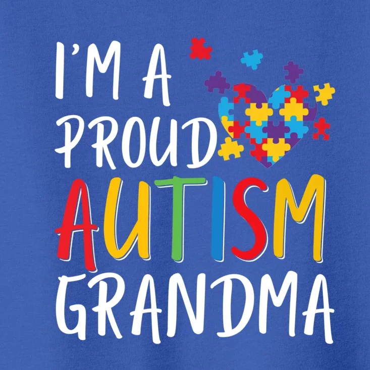 I'm A Proud Autism Grandma Awareness Puzzle Ribbon Gift Toddler T-Shirt