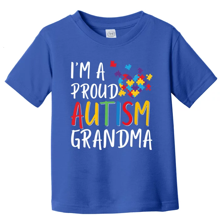 I'm A Proud Autism Grandma Awareness Puzzle Ribbon Gift Toddler T-Shirt