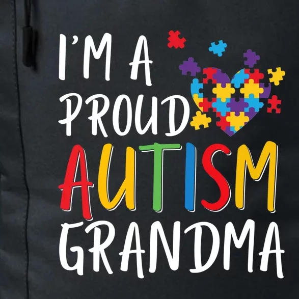 I'm A Proud Autism Grandma Awareness Puzzle Ribbon Gift Daily Commute Backpack