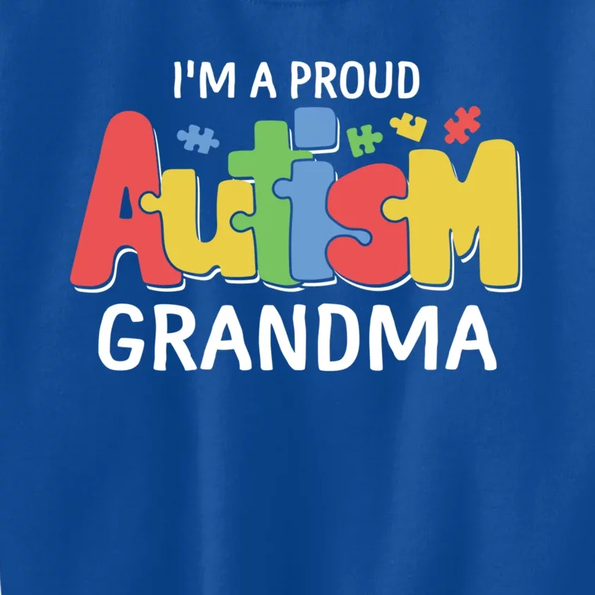 I'm A Proud Autism Grandma Awareness Gift Kids Sweatshirt