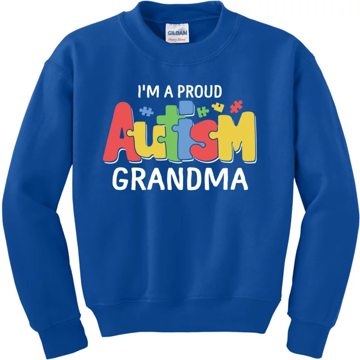 I'm A Proud Autism Grandma Awareness Gift Kids Sweatshirt