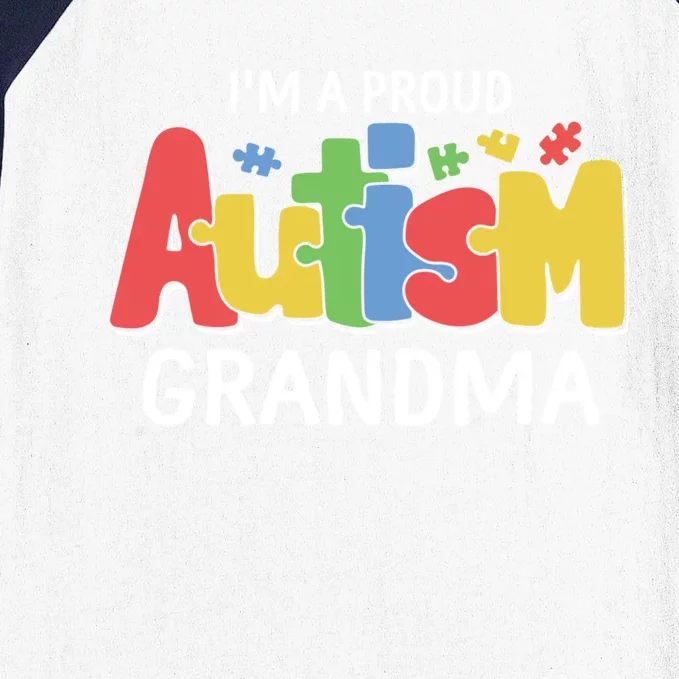 I'm A Proud Autism Grandma Awareness Gift Baseball Sleeve Shirt