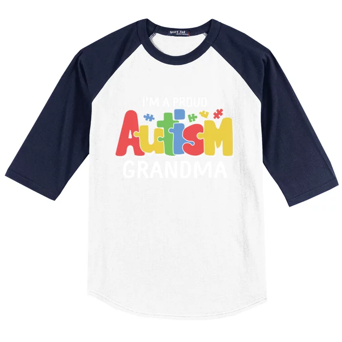 I'm A Proud Autism Grandma Awareness Gift Baseball Sleeve Shirt