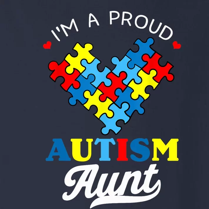 I'm A Proud Autism Aunt Autism Awareness Heart Niece Nephew Toddler Long Sleeve Shirt