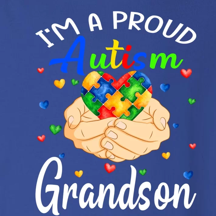 I'm A Proud Autism Grandson Autism Awareness Autistic Gift Toddler Long Sleeve Shirt