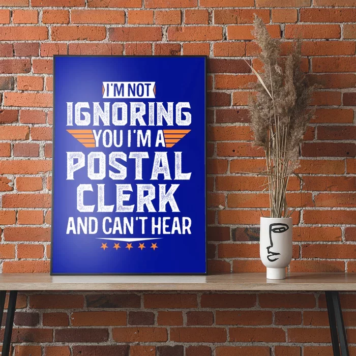 I’m A Postal Clerk And Can’t Hear Dad Mom Christmas Cute Gift Poster