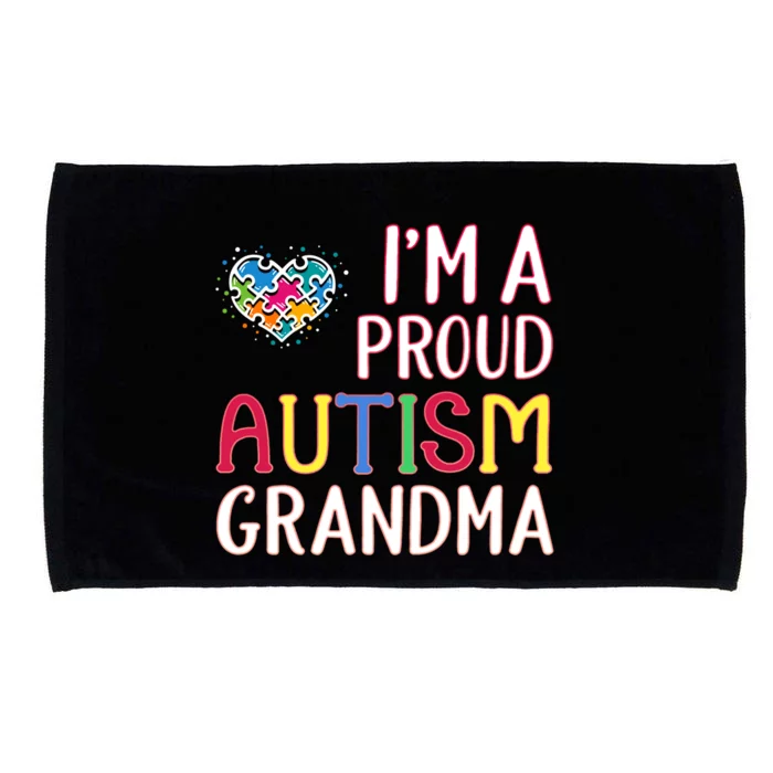 IM A Proud Autism Grandma Awareness Gift Microfiber Hand Towel