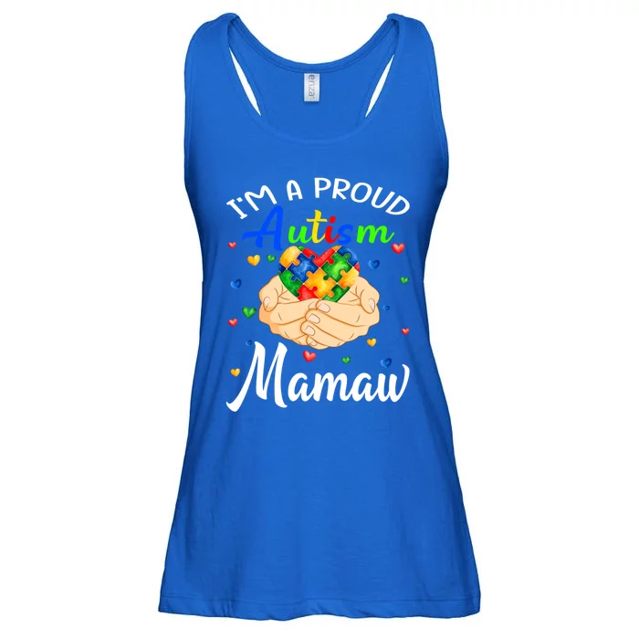 I'm A Proud Autism Mamaw Autism Awareness Autistic Gift Ladies Essential Flowy Tank