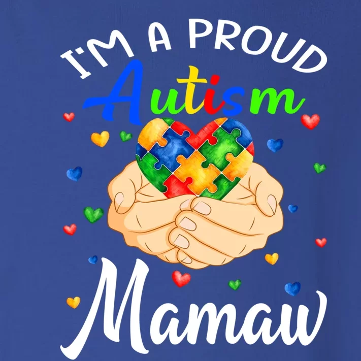 I'm A Proud Autism Mamaw Autism Awareness Autistic Gift Toddler Long Sleeve Shirt