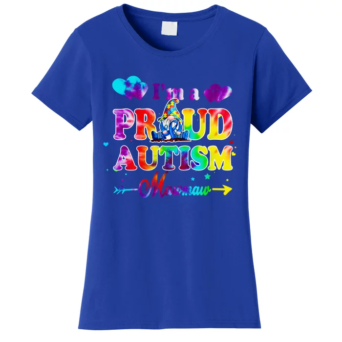 I'm A Proud Autism Mawmaw Tie Dye Gnome Great Gift Women's T-Shirt