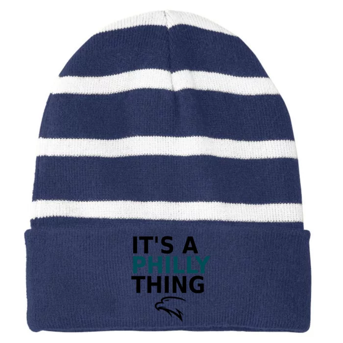 Its A Philly Thing Trending It's A Philly Thing Philadelphia Fan Striped Beanie with Solid Band