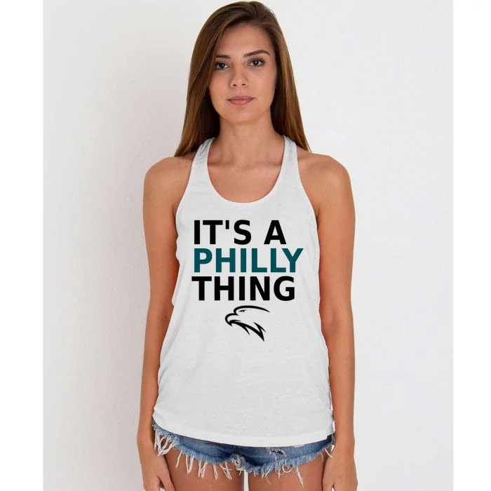 Its A Philly Thing Trending It's A Philly Thing Philadelphia Fan Women's Knotted Racerback Tank