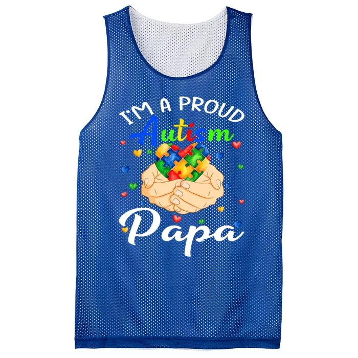 I'm A Proud Autism Papa Autism Awareness Autistic Cool Gift Mesh Reversible Basketball Jersey Tank