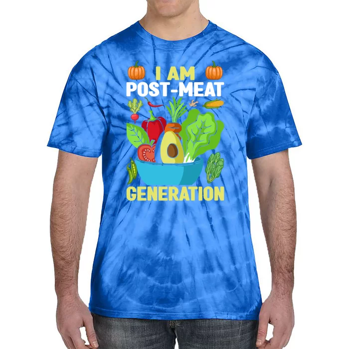 I Am Post Meat Generation Funny Veganism Veggie Vegetable Cute Gift Tie-Dye T-Shirt