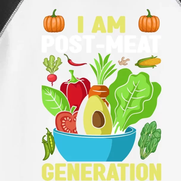 I Am Post Meat Generation Funny Veganism Veggie Vegetable Cute Gift Toddler Fine Jersey T-Shirt