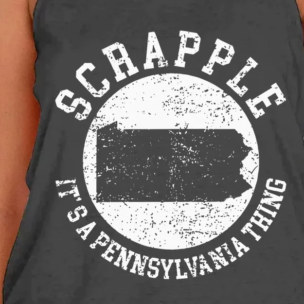 Its A Pennsylvania Thing Scrapple Women's Knotted Racerback Tank