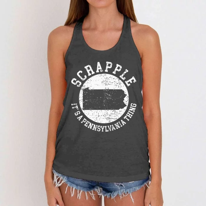 Its A Pennsylvania Thing Scrapple Women's Knotted Racerback Tank