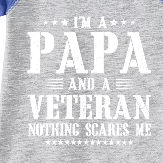 I'm A Papa And A Veteran Family Papa Veteran Dad Fathers Day Gift Infant Baby Jersey Bodysuit