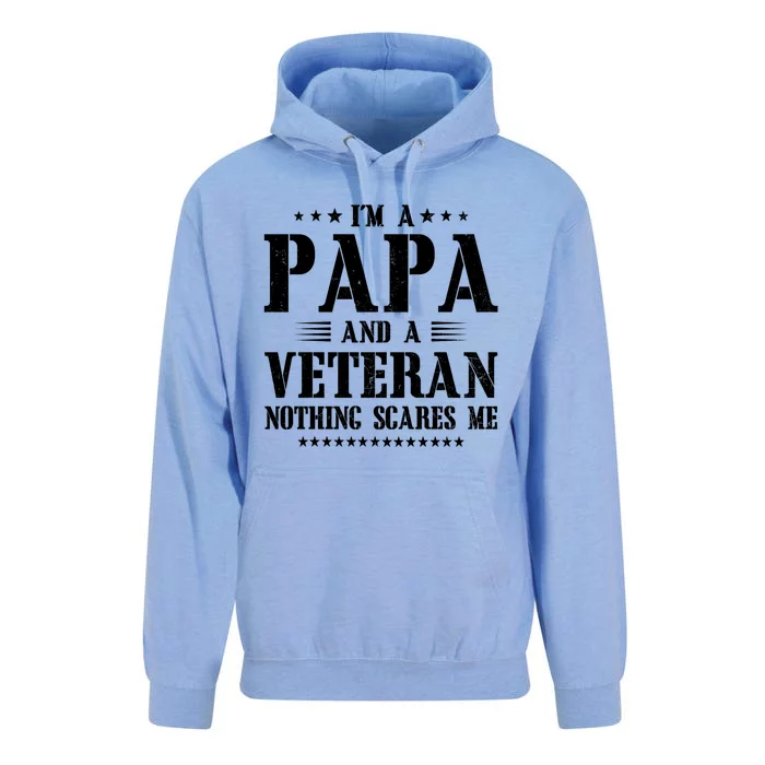 I'm A Papa And A Veteran Family Papa Veteran Dad Fathers Day Gift Unisex Surf Hoodie