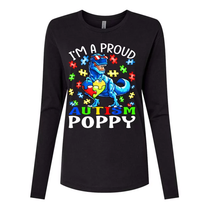 I'm A Proud Autism Poppy Dinosaur Funny Gift Womens Cotton Relaxed Long Sleeve T-Shirt